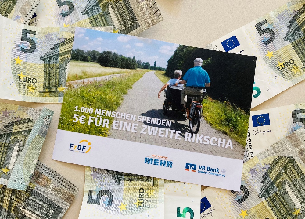 Postkarte Crowdfunding für zweite Rikscha